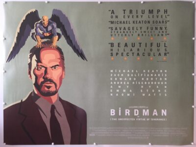 Birdman or (The Unexpected Virtue of Ignorance) Art Style 2014 UK Quad