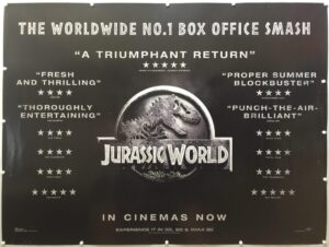 Jurassic World Review Style UK Quad