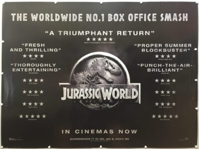 Jurassic World Review Style UK Quad