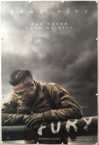 Fury 2014 Advance Brad Pitt Style UK One Sheet