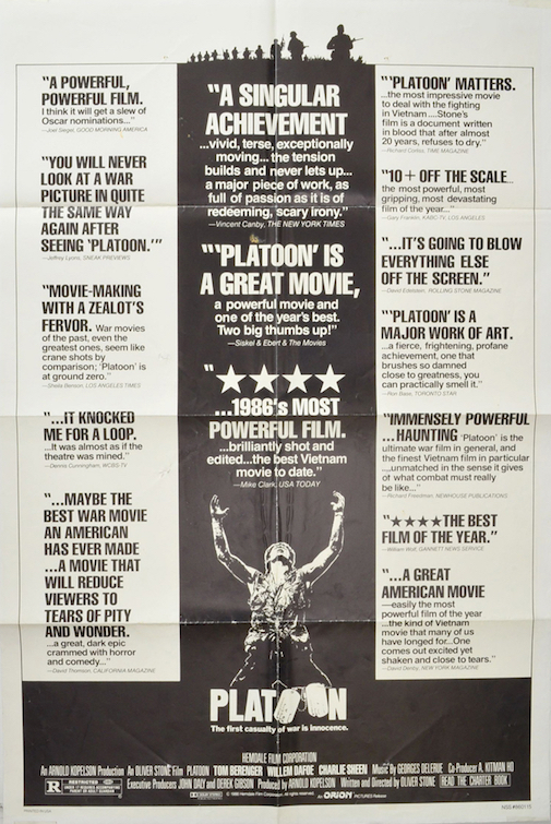 Platoon Review Style Poster