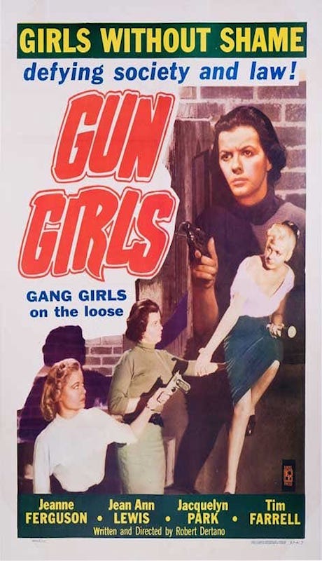 Drive-In Vintage Movie Posters Gun Girls Poster