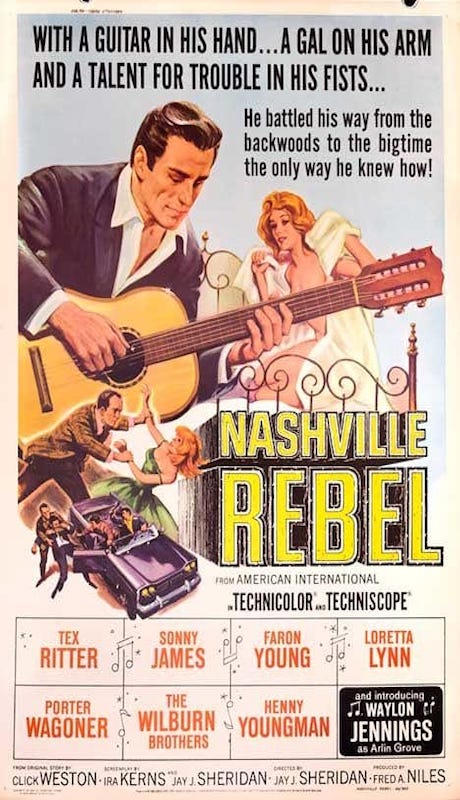 Drive-In Vintage Movie Posters Nashville Rebel Poster