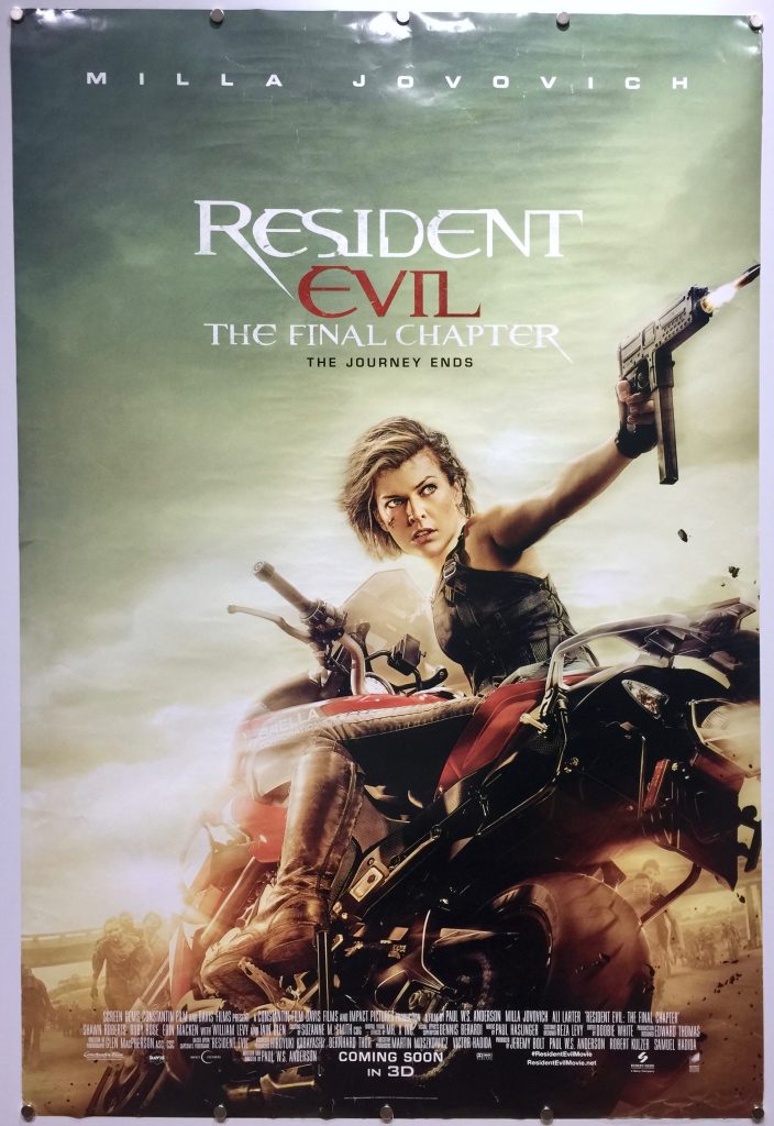 Resident Evil Final Chapter UK One Sheet ADVANCE